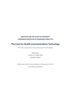 Cover of the white paper The Case for Health Communications Technology